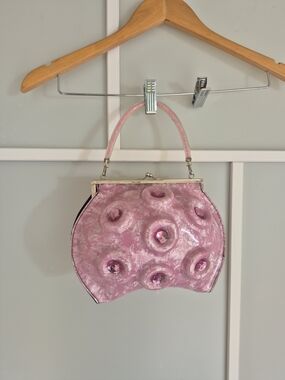 Lady Octopus Pink Marble Metallic Vintage Rare Bag Purse